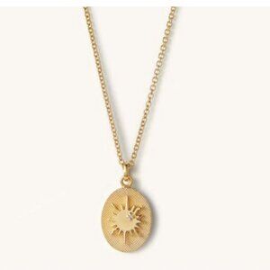 Mejuri Enamel & Sapphire Tarot Star Pendant Necklace